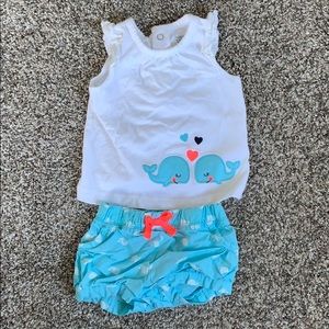 Baby girl whale outfit